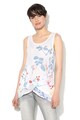 DESIGUAL DESIGUL, Top lejer cu design petrecut Ginger, Alb Femei