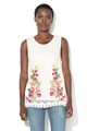 DESIGUAL Bluza fara maneci cu broderie florala Be Sweet Femei