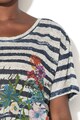 DESIGUAL Раирана тениска Colette с асиметричен подгъв Жени