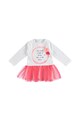 iDO Kids Rochie cu maneci lungi cu imprimeu text Fete