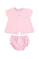 iDO Kids Set de tricou si pantaloni scurti cu detalii franjurate Fete