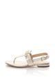 Lauren Ralph Lauren Sandale slingback din piele cu aspect metalizat Femei