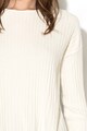 Stefanel Bordázott pulóver kivágással a hátán női