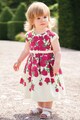 JoJo Maman Bebe Rochie evazata cu model floral Fete