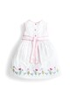 JoJo Maman Bebe Rochie cu croiala in A si broderii florale Fete