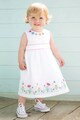 JoJo Maman Bebe Rochie cu croiala in A si broderii florale Fete