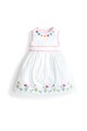 JoJo Maman Bebe Rochie cu croiala in A si broderii florale Fete