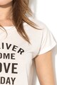 Broadway Тениска Casidi с текстова щампа и еластични зони Жени