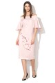 Ted Baker Rochie midi cu decolteu pe umeri si maneci cu volane Calinda Femei