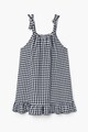 Mango Rochie cu model gingham si bretele inguste Vichy Fete