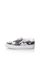 JUST CAVALLI Pantofi slip-on de piele cu imprimeu floral si model de piele de reptila Femei