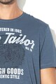 Tom Tailor Tricou regular fit cu imprimeu, Gri carbune Barbati