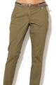 Tom Tailor Pantaloni slim fit chino cu o curea, Kaki Femei