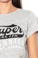 SUPERDRY Tricou cu imprimeu logo si paiete Femei