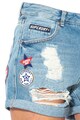 SUPERDRY Къс панталон от деним със захабен ефект Жени