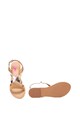 SUPERDRY Sandale de piele cu aspect metalizat cu detaliu impletit Serenity Femei
