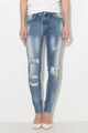 Zee Lane Denim Blugi slim fit cu rupturi decorative si paiete Femei