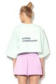 Puma Tricou crop cu decolteu la baza gatului si maneci liliac Fenty x Puma Femei