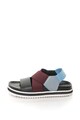 Pollini Sandale flatform cu insertii de piele Femei