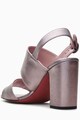 NEXT Sandale slingback de piele cu aspect metalic Femei