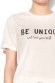 b.young Tricou din amestec de modal cu imprimeu text Tiana Femei