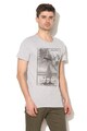 BLEND Slim fit póló grafikai mintával férfi