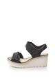 Clarks Sandale wedge cu garnituri din piele Palm Shine Femei