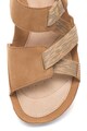 Clarks Sandale din piele nabuc Tri Clover Femei