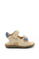 Aster kids Sandale de piele nabuc cu garnituri contrastante Sostec Baieti