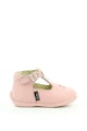 Aster kids Pantofi de piele, cu bareta in forma de T si detaliu perforat Odjumbo Fete