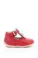 Aster kids Pantofi de piele cu bareta in forma de T Olea Fete