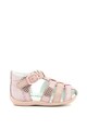 Kickers kids Sandale de piele nabuc cu bareta pe glezna BIGFLY Fete