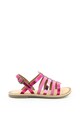 Kickers kids Sandale de piele cu barete multiple DIXMILLION Fete