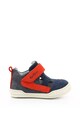 Kickers kids Pantofi sport de piele si panza cu bareta in forma de T JASON Baieti