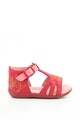 Kickers kids Sandale de piele nabuc cu cusaturi decorative Brio Fete