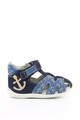 Kickers kids Sandale de piele nabuc cu barete multiple BALNEAIRE Baieti