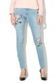 Only Blugi skinny fit cu broderii florale Carmen Femei