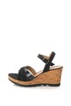 s.Oliver Sandale slingback wedge cu insertii de piele intoarsa Femei