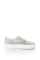 Zee Lane Pantofi casual flatform de piele intoarsa cu aspect stralucitor Femei