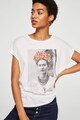 Mango Tricou din amestec de modal cu imprimeu grafic Frida Femei