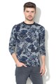 Scotch & Soda Pulover din tricot fin cu model vegetal Barbati