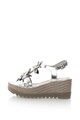 Zee Lane Collection Sandale wedge de piele lacuita cu aplicatii florale Femei