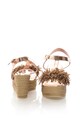 Zee Lane Collection Sandale wedge cu bareta in forma de T si ciucure Femei