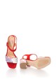 Zee Lane Collection Sandale slingback de piele intoarsa cu detalii contrastante Femei