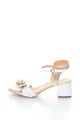 Zee Lane Collection Sandale slingback de piele cu aspect metalic Femei