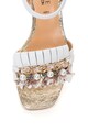 Zee Lane Collection Sandale slingback de piele cu aspect metalic Femei