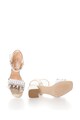 Zee Lane Collection Sandale slingback de piele cu aspect metalic Femei