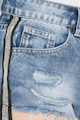 Zee Lane Denim Pantaloni scurti din denim cu terminatii franjurate si rupturi decorative Femei