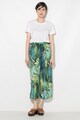 Zee Lane Collection Pantaloni cu croiala ampla, model vegetal si snur pentru ajustare Femei