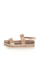 Oakoui Sandale flatform tip espadrile cu strasuri Femei